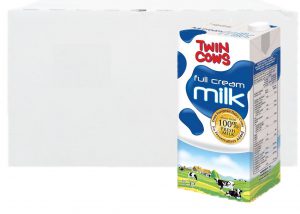 Twin Cows UHT Full Cream Milk 12 x 1L